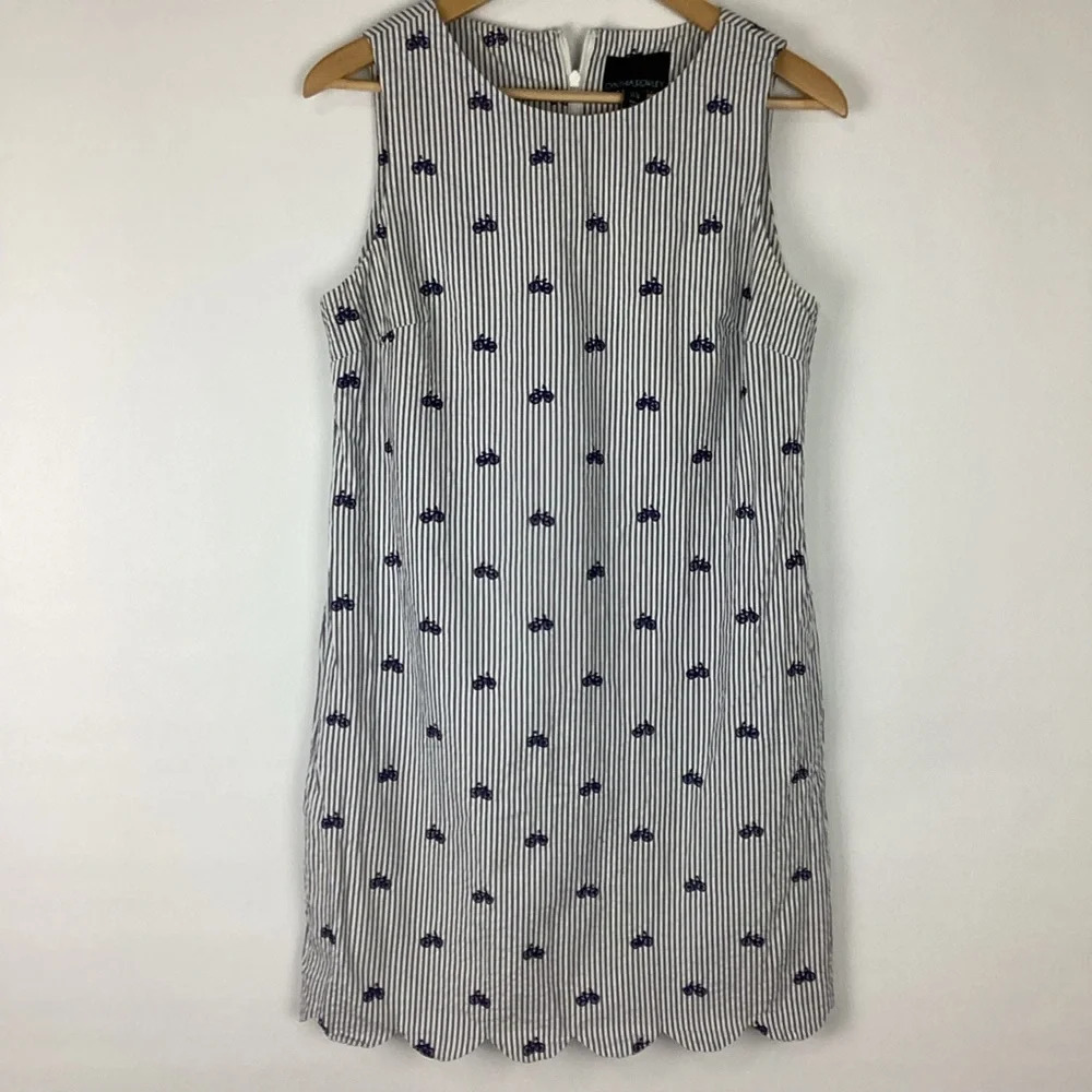Cynthia Rowley Seersucker Bicycle Dress Size 6